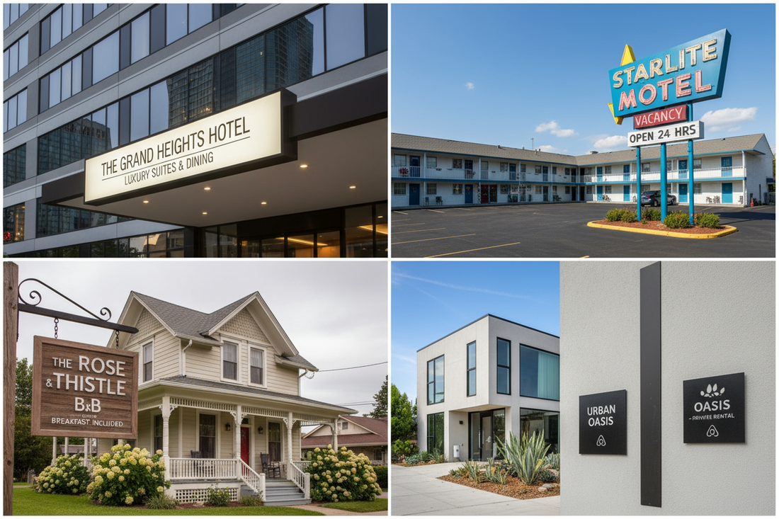Top 5 Signs Used in Hotel, Motel, Bed & Breakfast, Air BnB and Related Facilities
