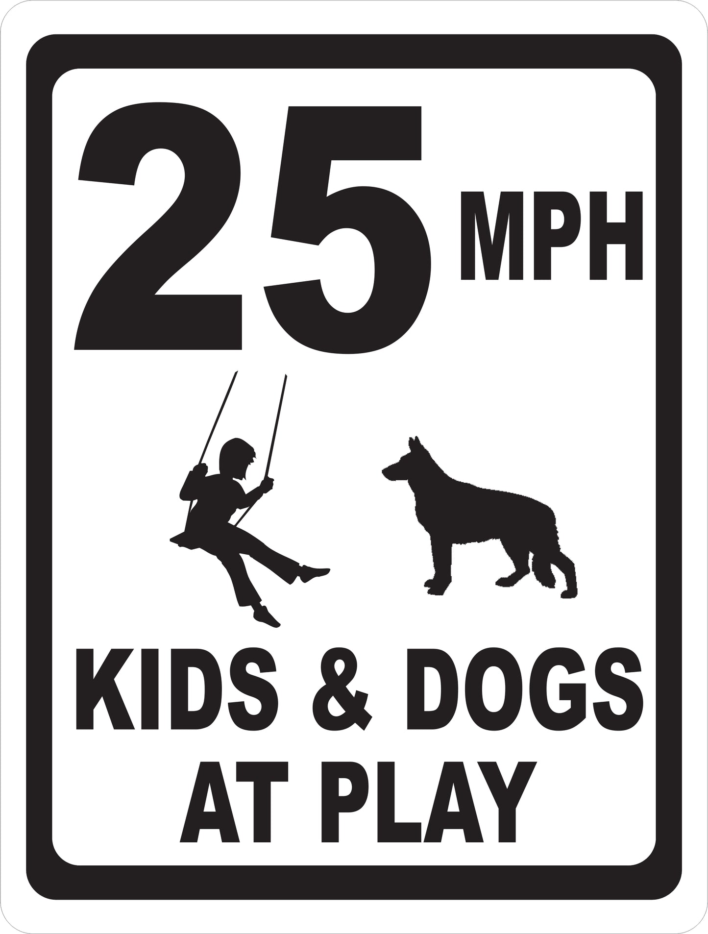 MPH Kids & Dogs At Play Sign