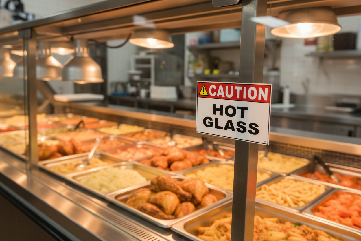 Caution Hot Glass Decal by Sala Graphics