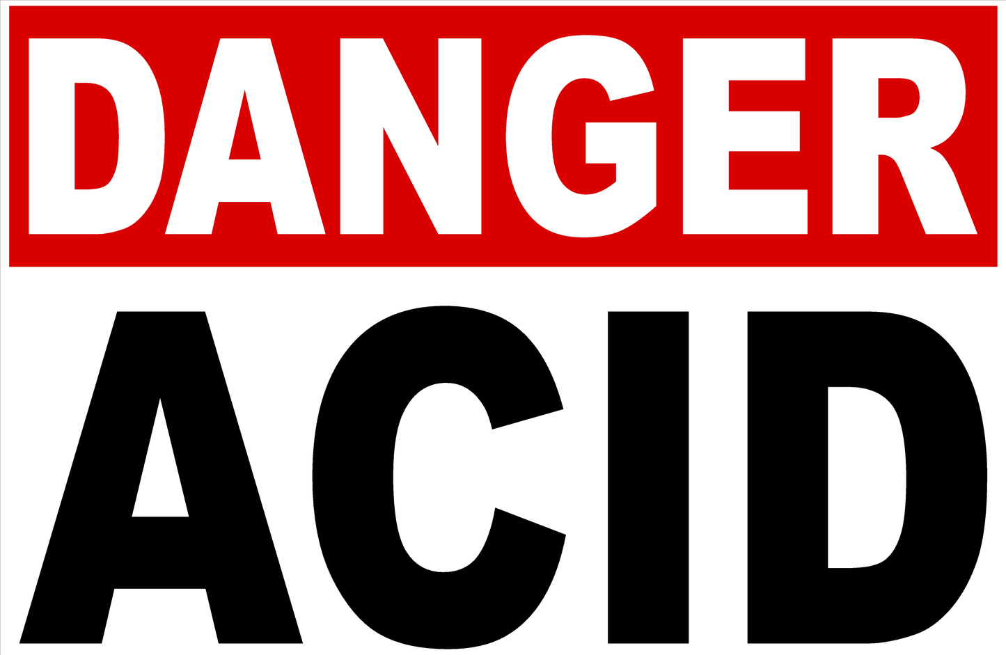 Danger Acid Sign