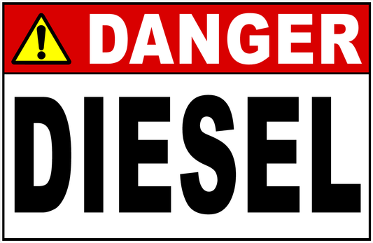Danger Diesel Sign
