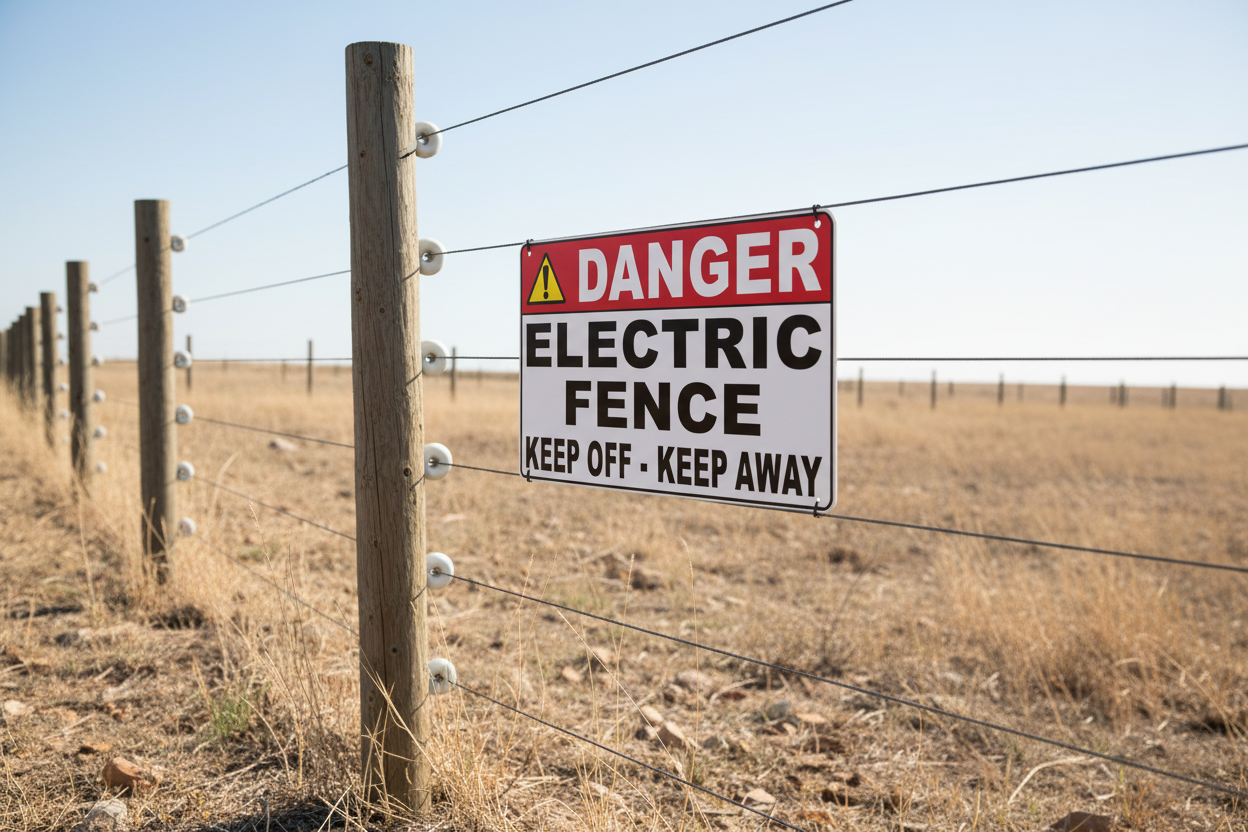 Danger Electric Fence Keep Off Keep Away Sign