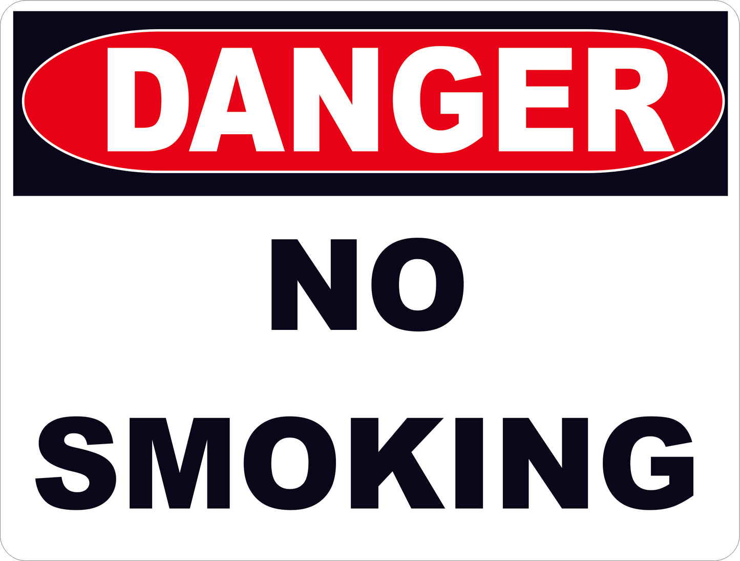 Danger No Smoking Sign