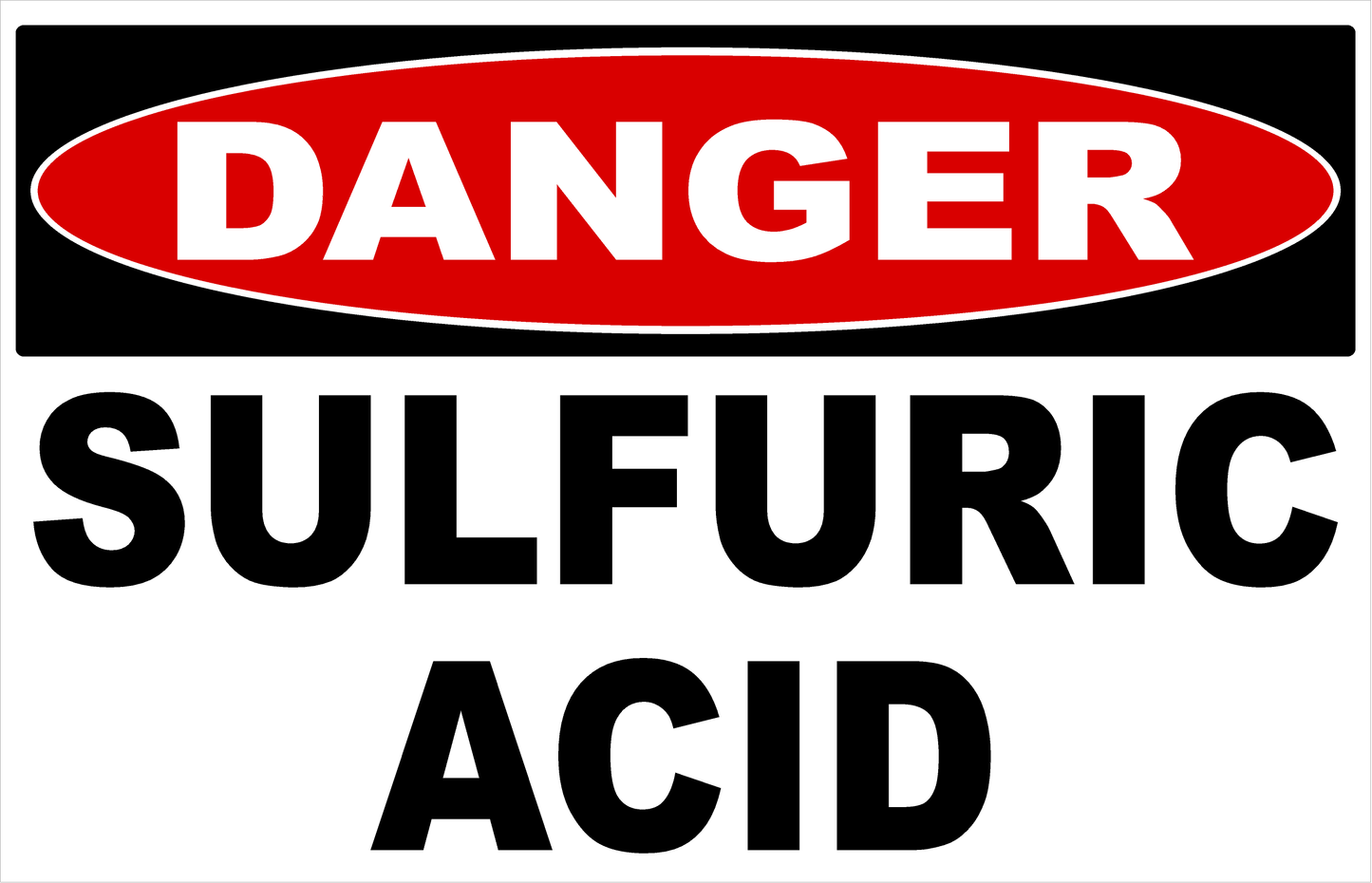 Danger Sulfuric Acid Sign