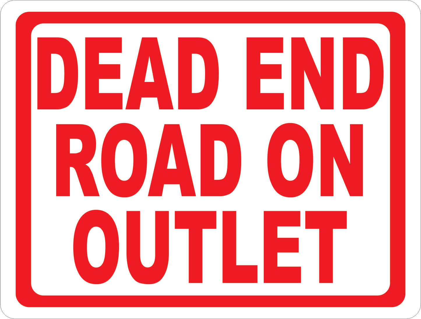 Dead End Road on Outlet Sign