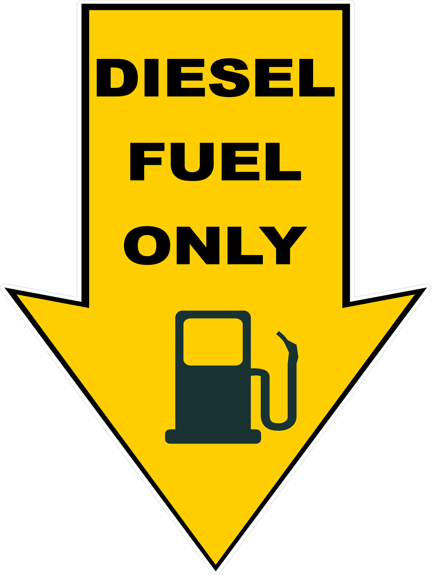 Diesel Fuel Only Decal