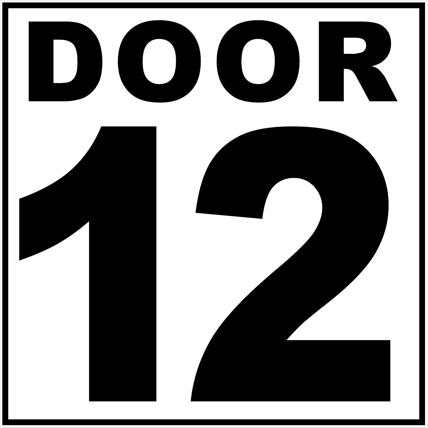 Warehouse Door Number Decal