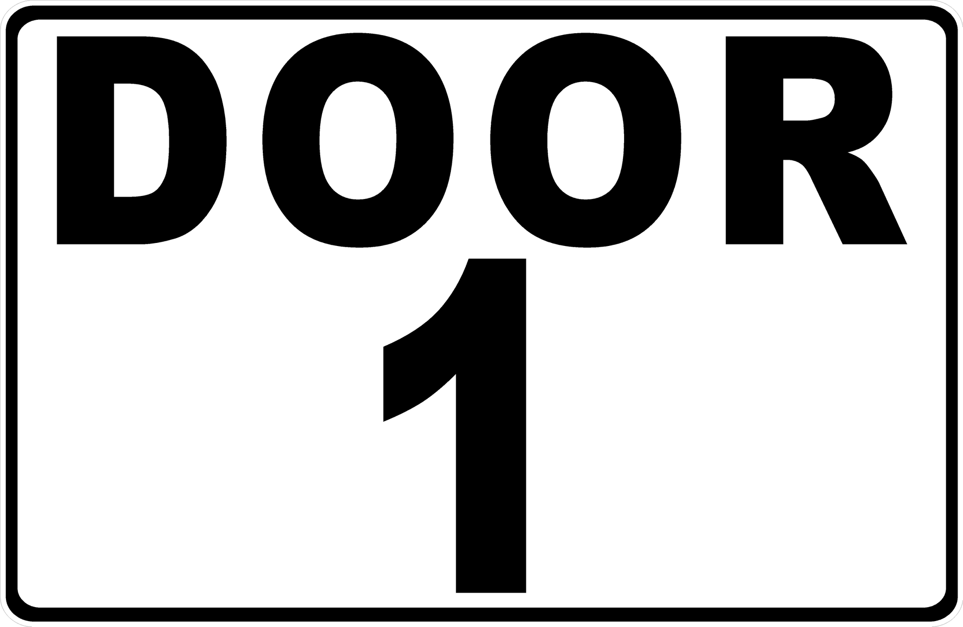 Door Number Sign