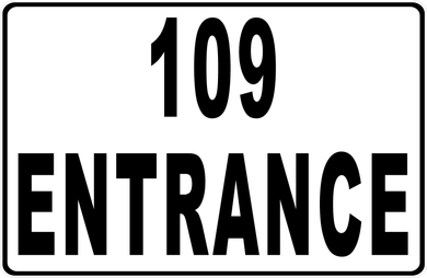 Entrance Sign with Optional Arrow and Address Number Sign Customizable