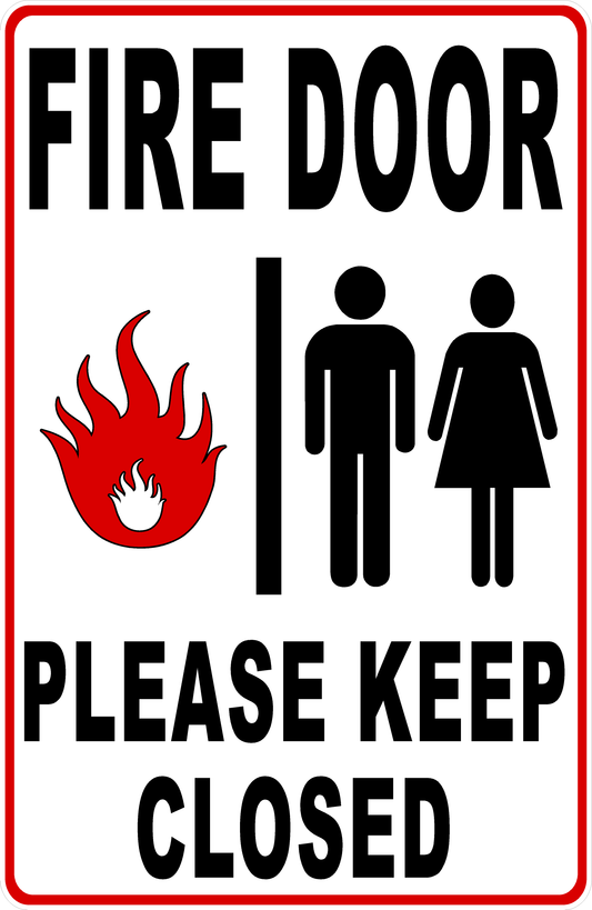 Fire Door Please Keep Closed Sign