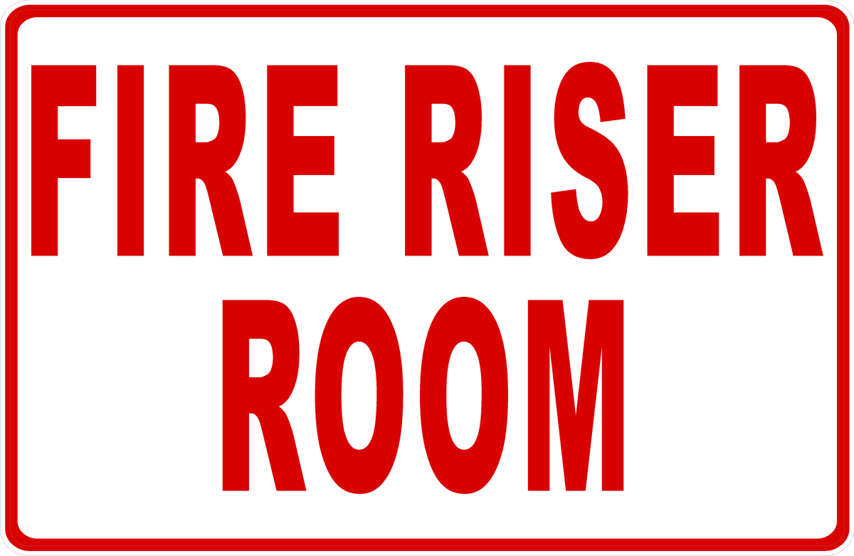 Fire Riser Room Sign Signs by SalaGraphics