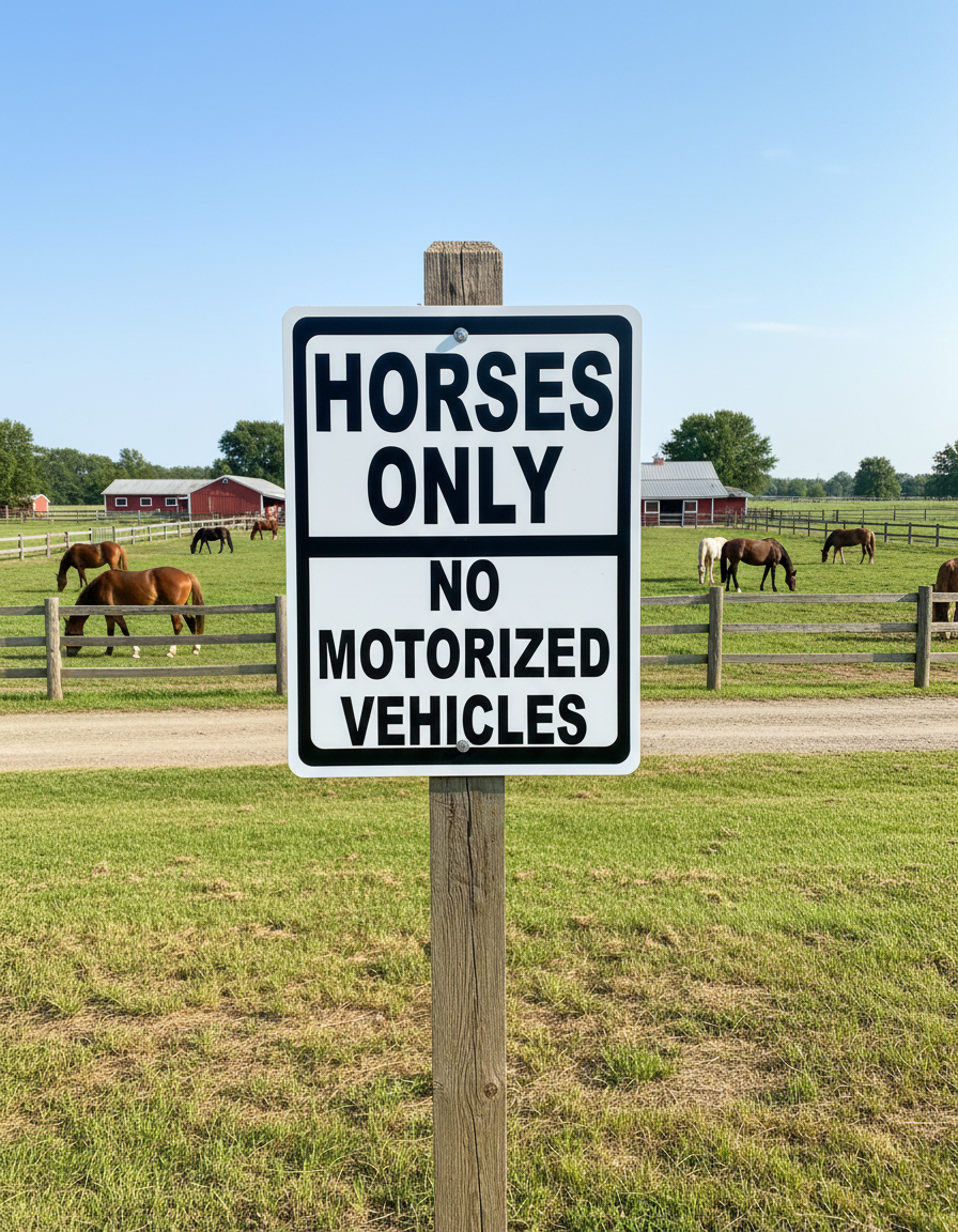 Horses Only Sign Sala Graphics