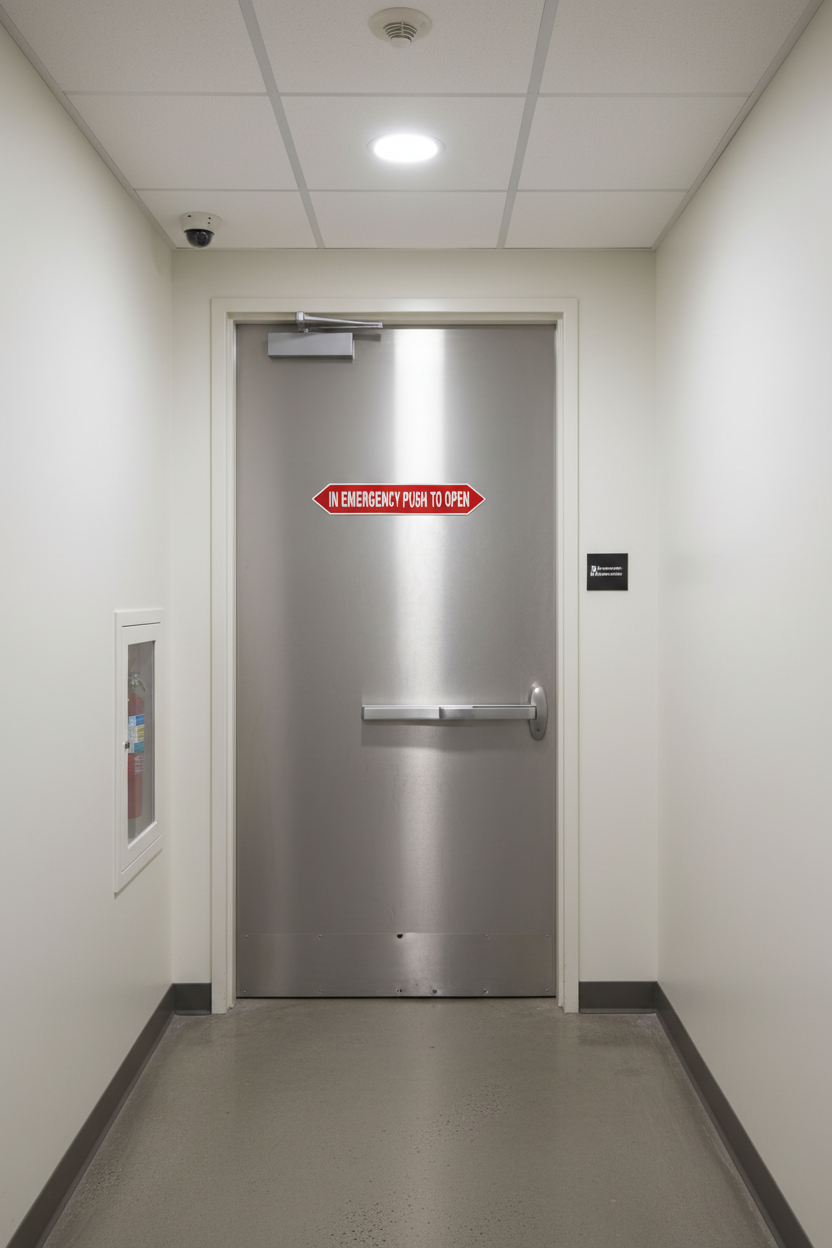 In Emergency Push to Open Decal Sala Graphics