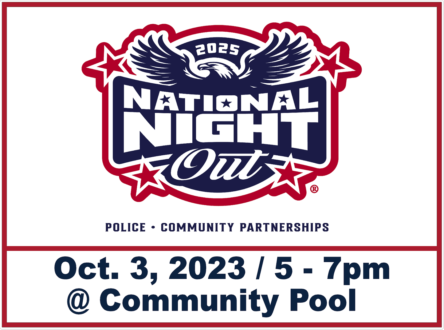 National Night Out Yard Sign