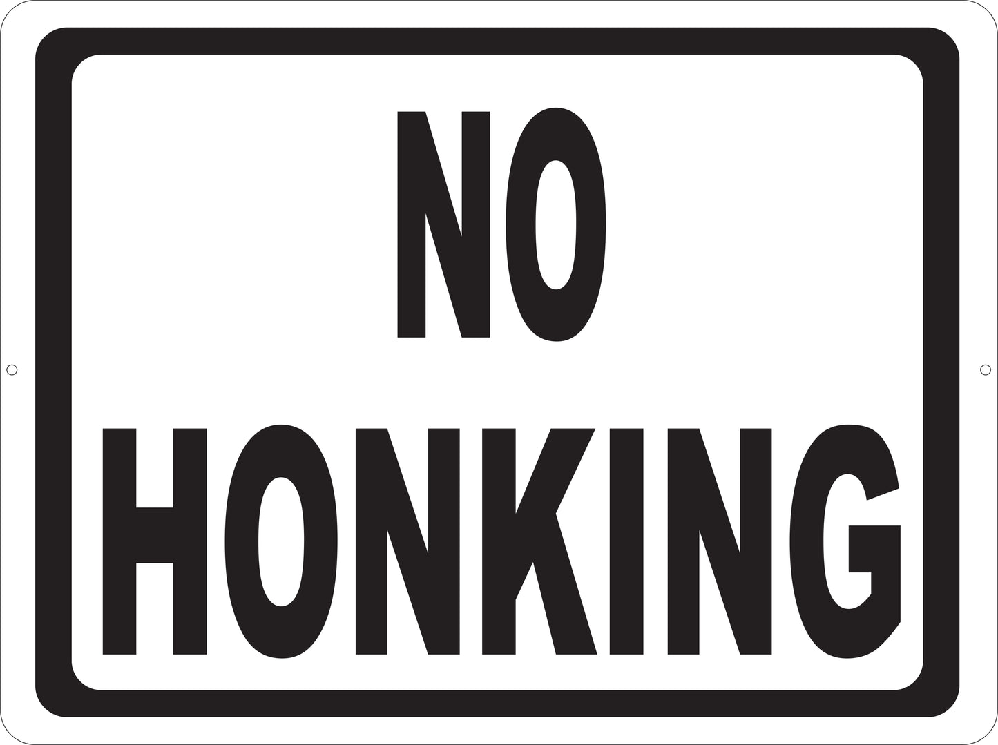 No Honking Sign