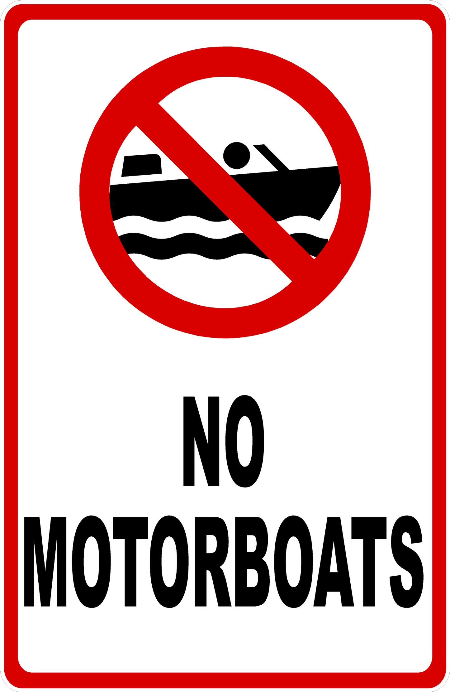 No Motorboats Sign