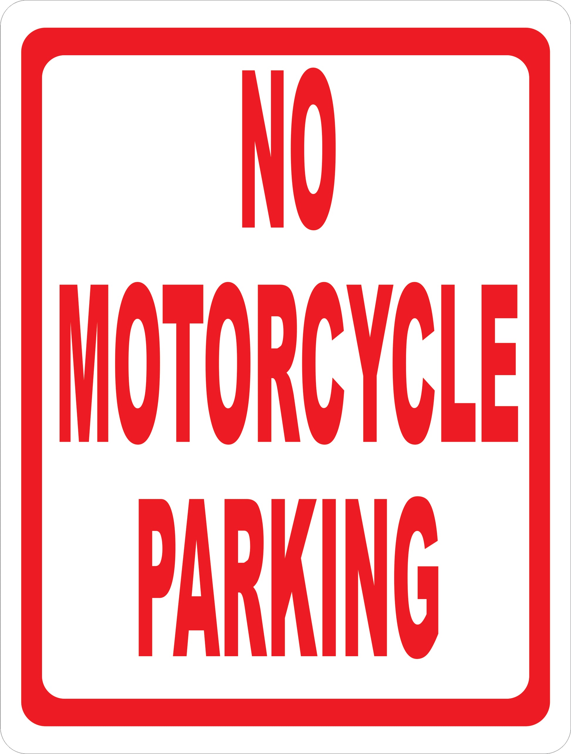 No Motorcycle Parking Sign