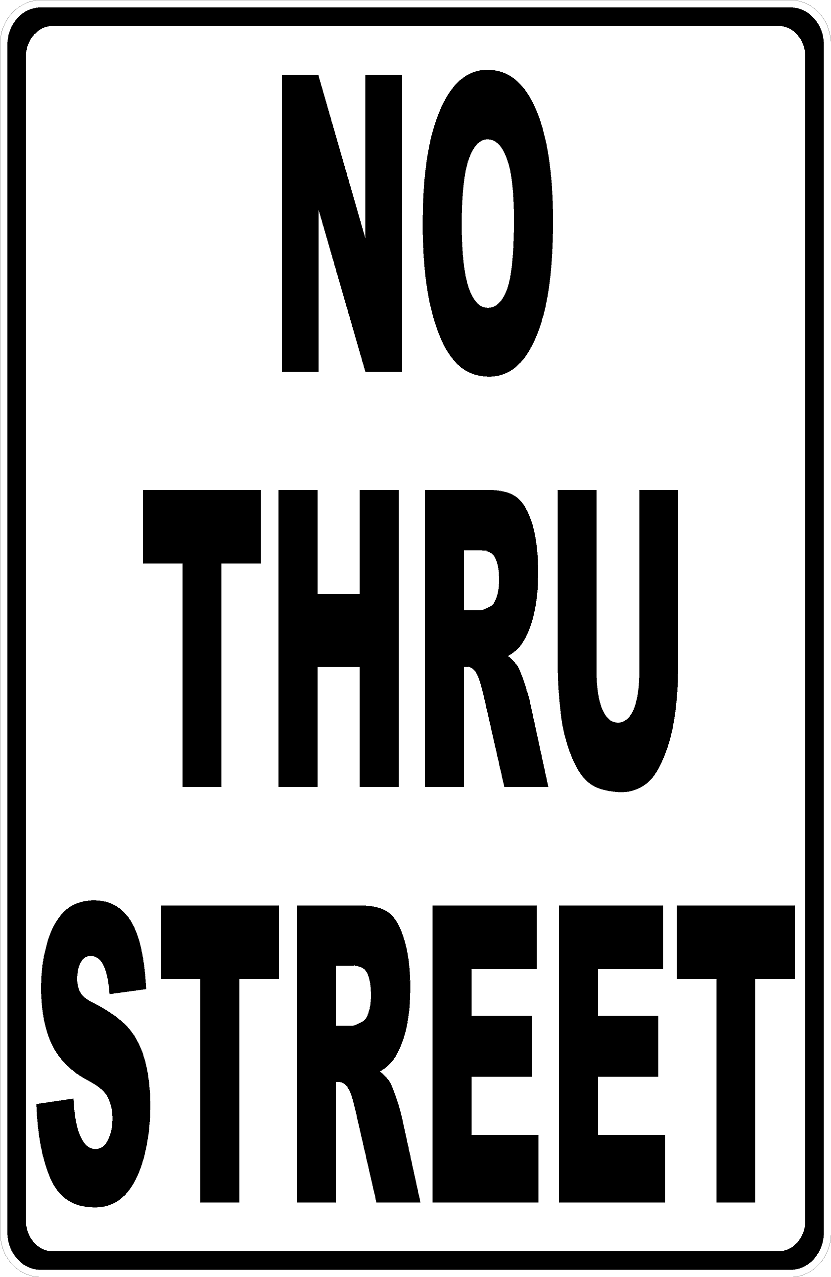 No Thru Street Sign