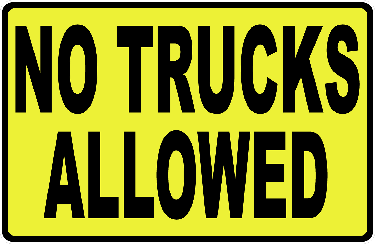 No Trucks Allowed Sign