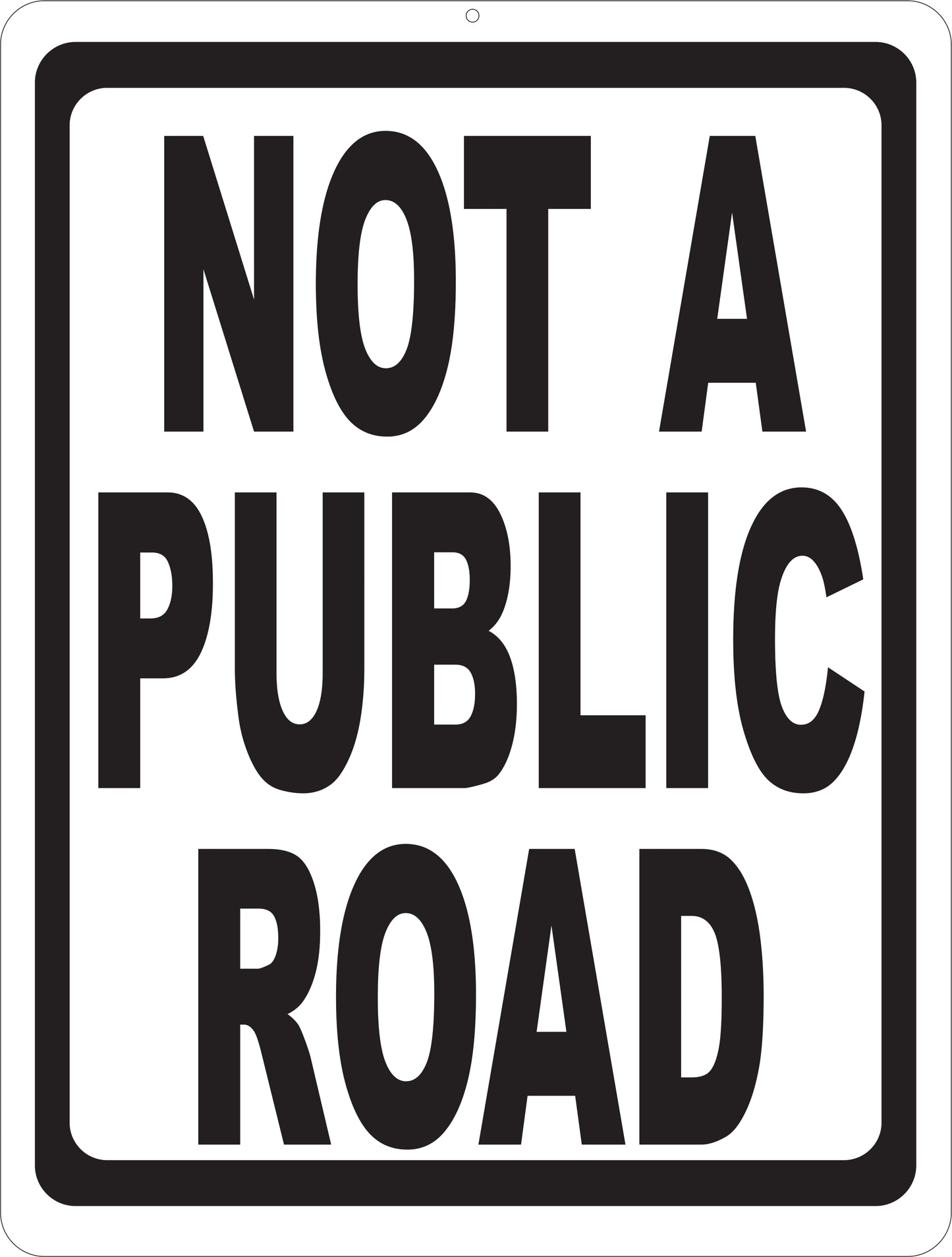 Not a Public Road Sign