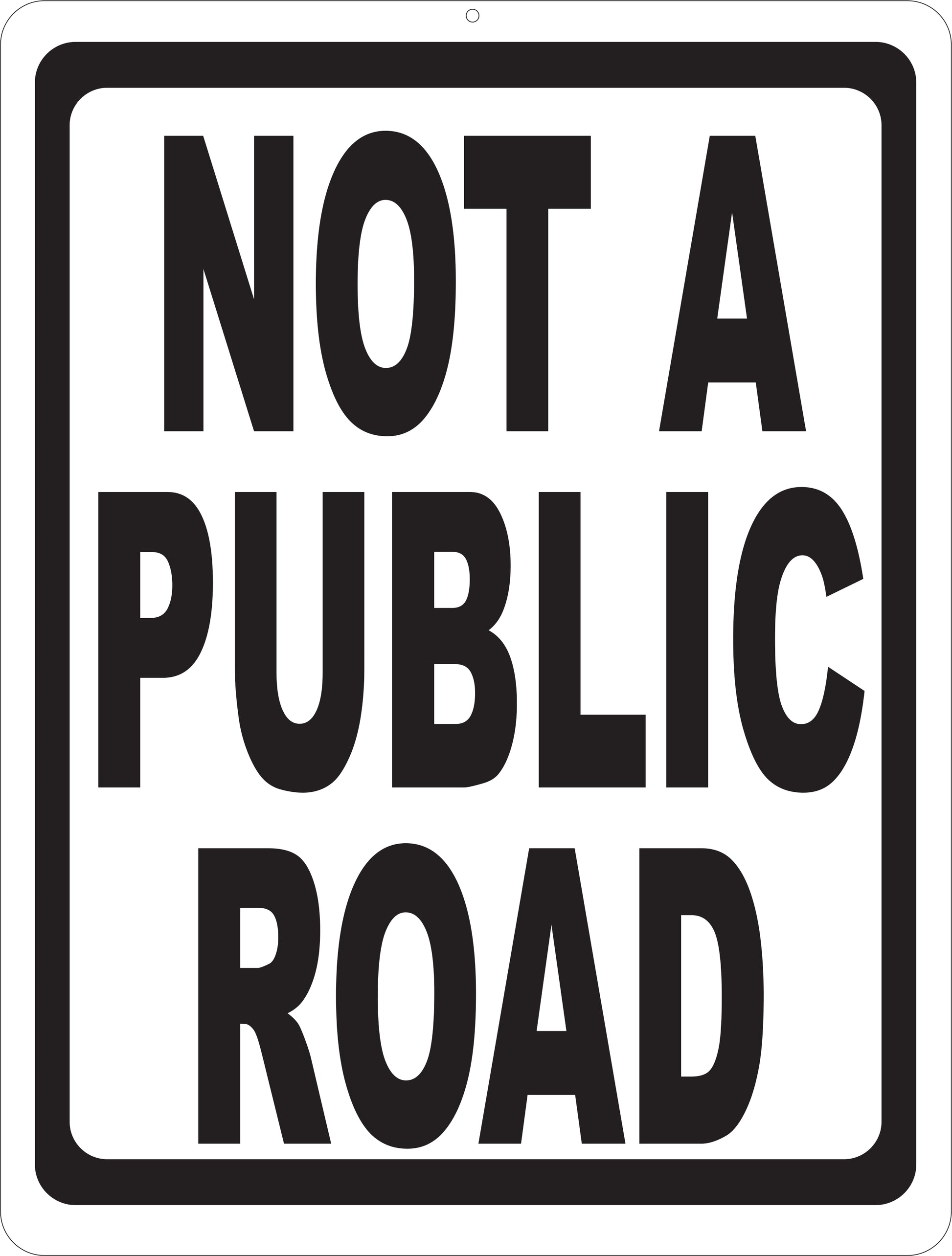 Not a Public Road Sign