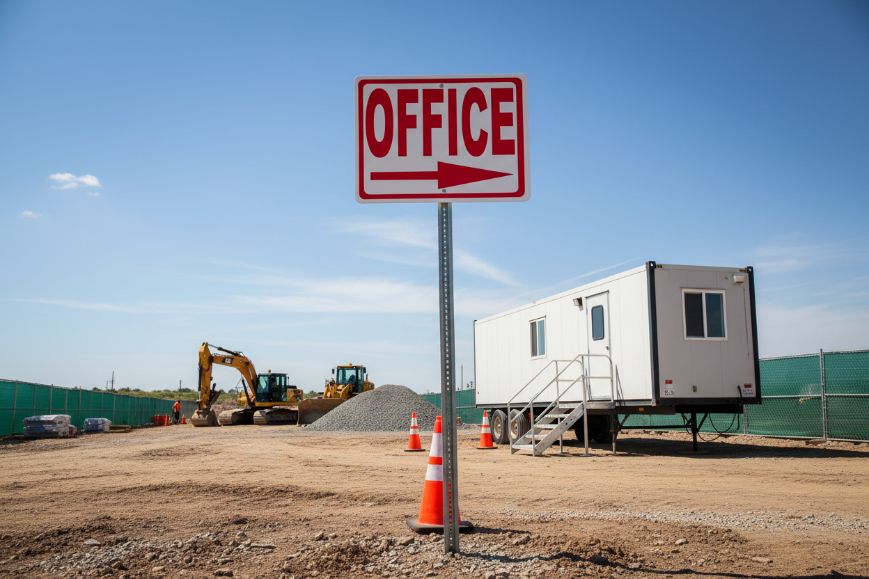 Office Sign with Right Arrow by Sala Graphics