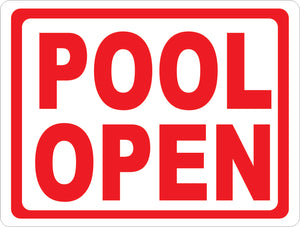 Pool Closed Or Open Sign