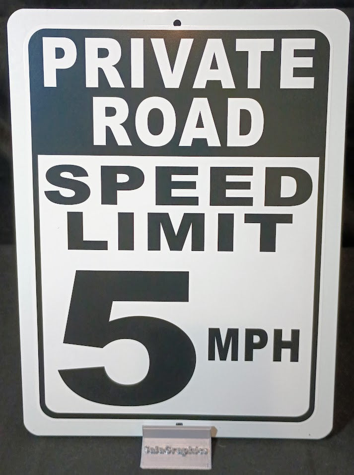 Private Road Speed Limit (Your Choice) Sign