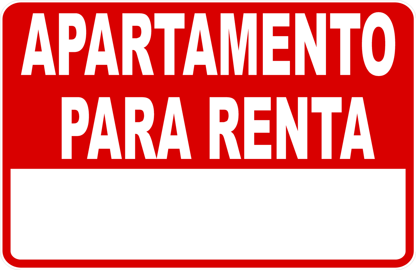Apartment for Rent Sign Customizable