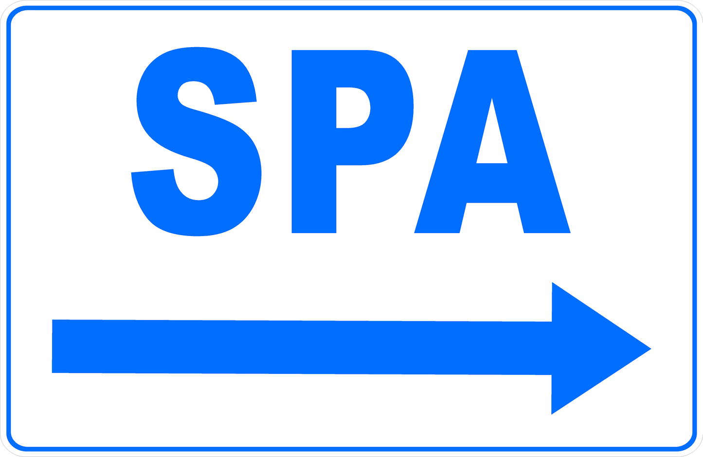 Spa with Optional Directional Arrow Sign