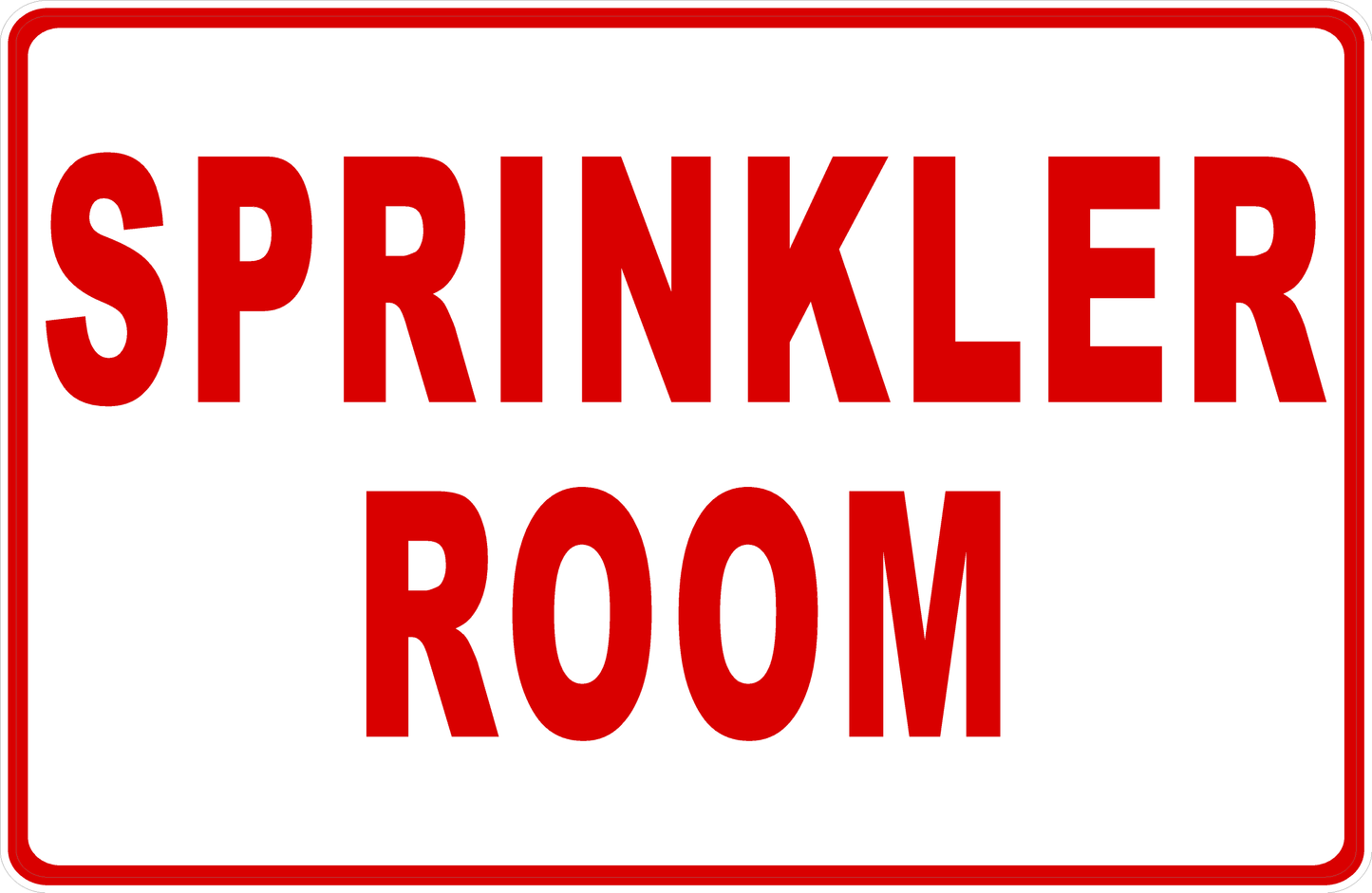Sprinkler Room Sign