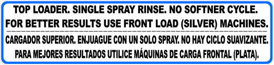 Top Loader Better Results Use Silver Machines Bilingual Laundromat Sign