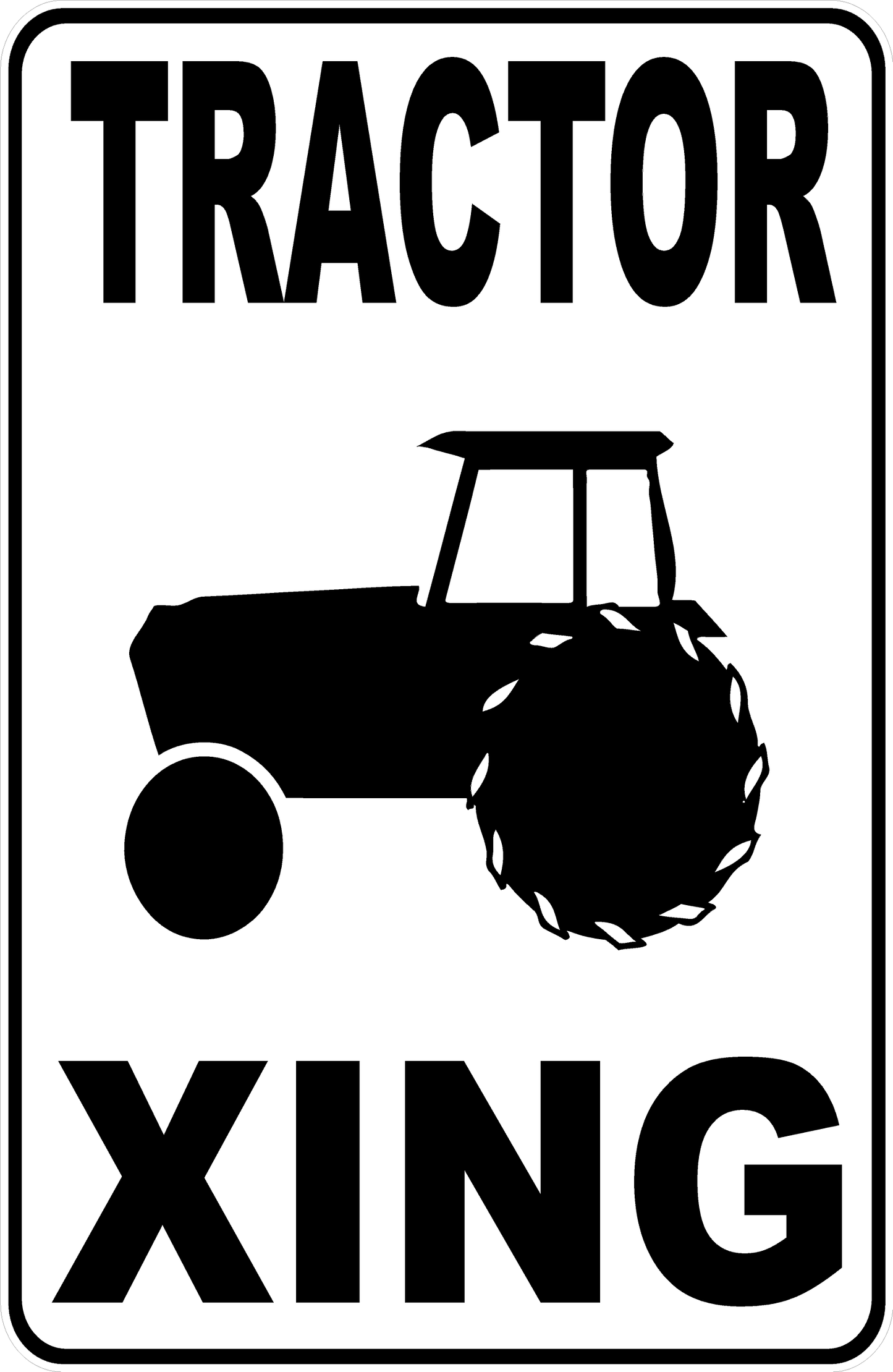 Tractor Crossing Sign
