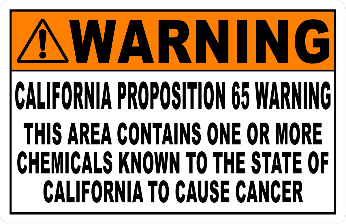 Warning California Proposition 65 Sign – Signs By SalaGraphics