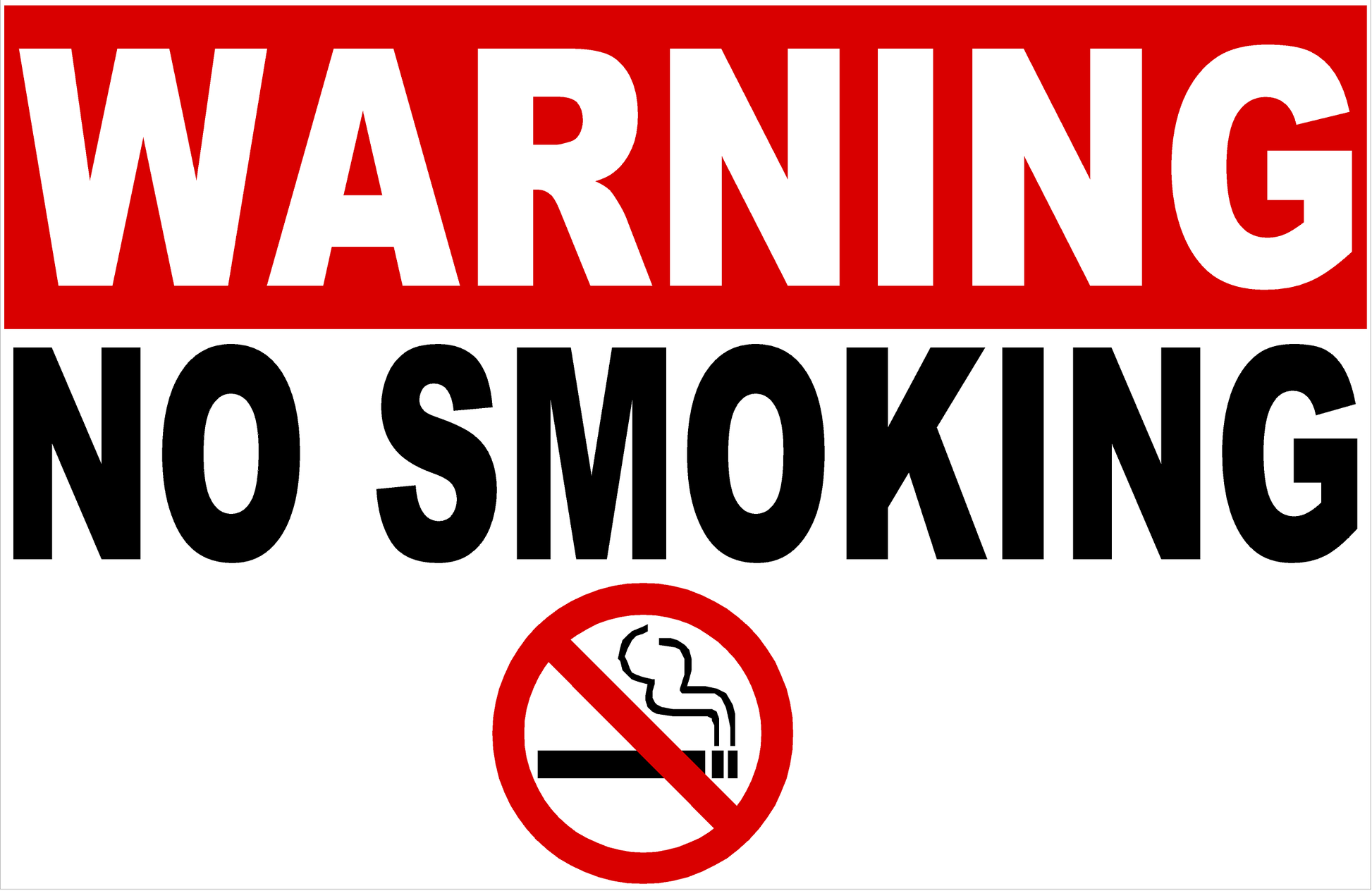 Warning No Smoking Sign