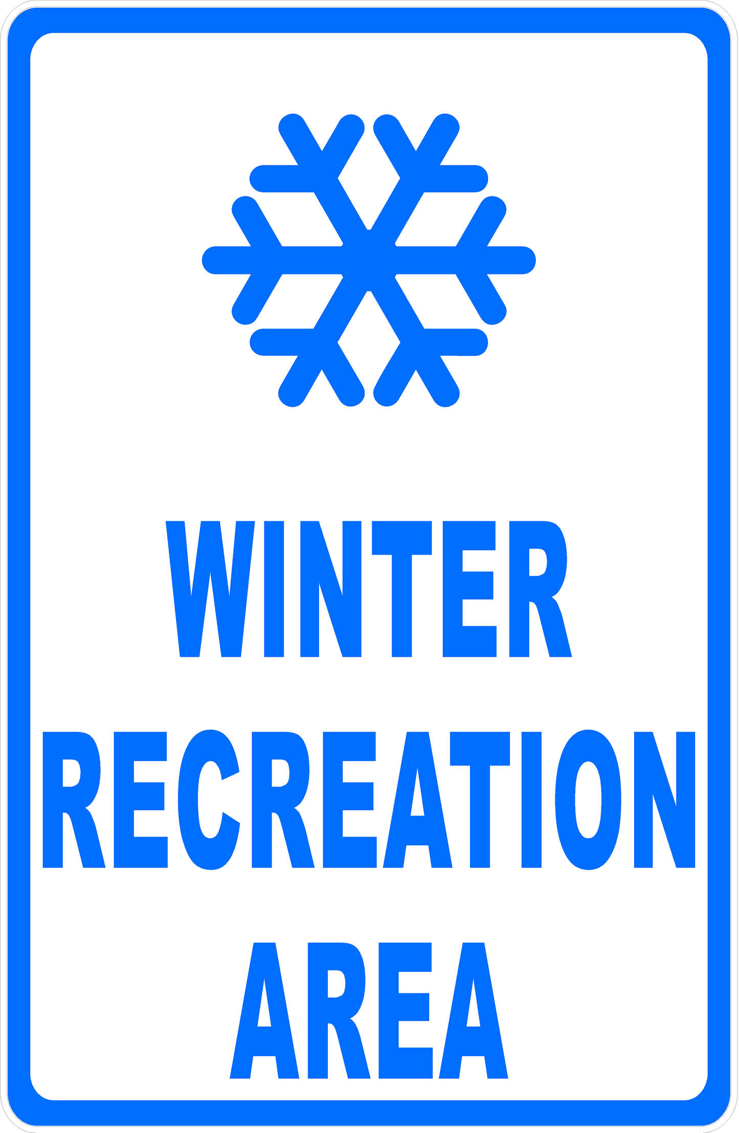 Winter Recreation Area Sign