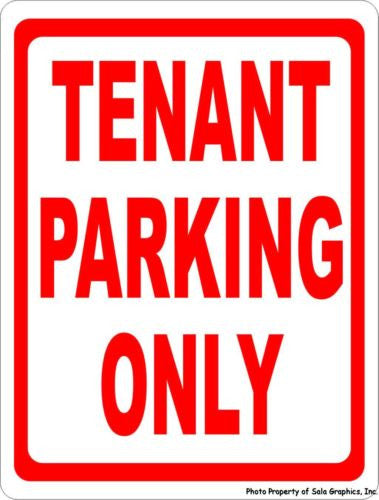 Tenant Parking Only Sign