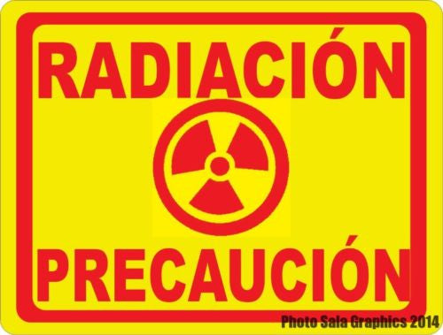 Spanish Caution Radiation Sign
