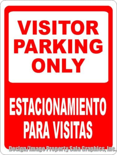Visitor Parking Only Bilingual Sign
