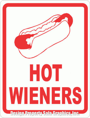 Hot Wieners Sign - Signs & Decals by SalaGraphics