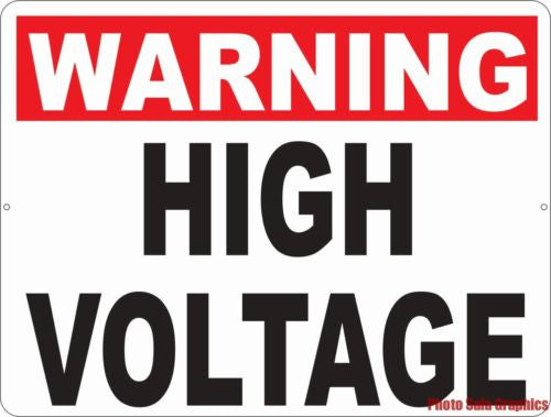 Warning High Voltage Sign
