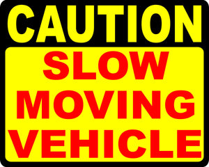 Caution Slow Moving Vehicle Decal - Signs & Decals by SalaGraphics