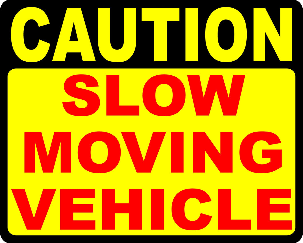 Caution Slow Moving Vehicle Decal - Signs & Decals by SalaGraphics