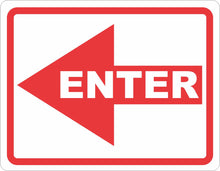 Enter Sign With Directional Arrow - Signs & Decals by SalaGraphics