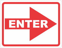 Enter Sign With Directional Arrow - Signs & Decals by SalaGraphics