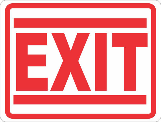 Exit Sign with Optional Directional Arrows