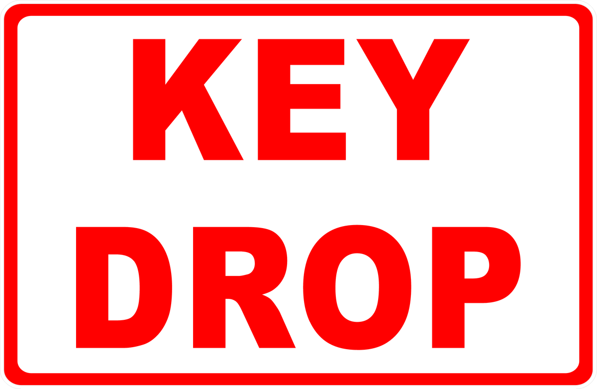 Key Drop Sign – Signs by SalaGraphics