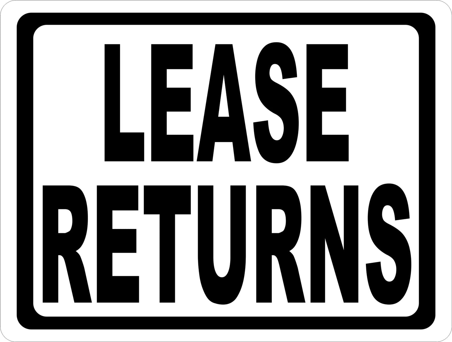 Lease Returns Sign