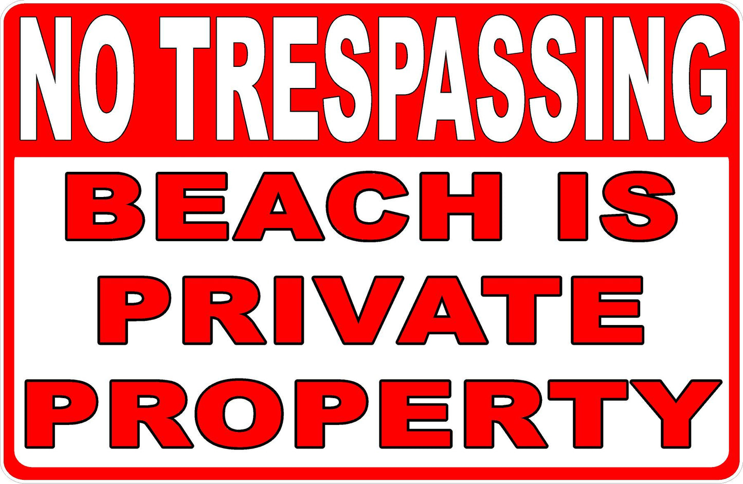 No Trespassing Beach is Private Property Sign