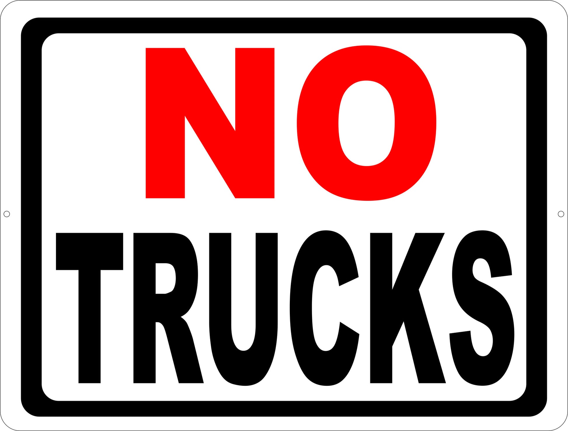 No Trucks Sign